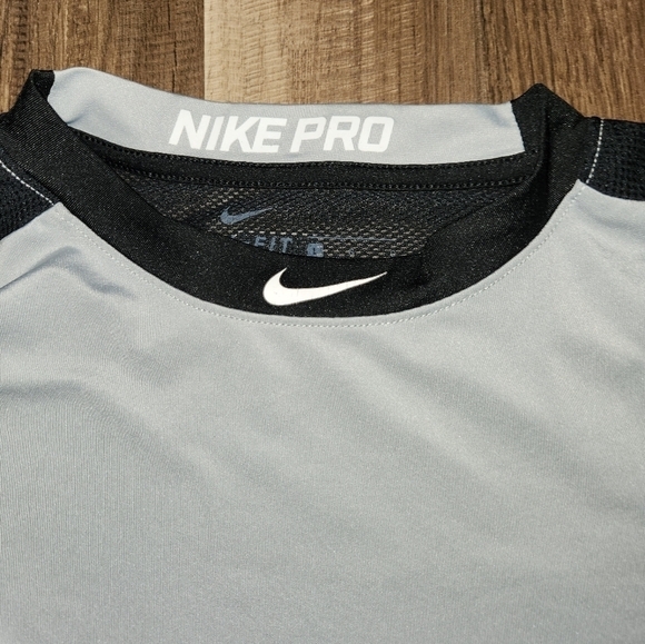 NIKE Pro longsleeve shirt size Small Dri Fit black and gray - Picture 2 of 4